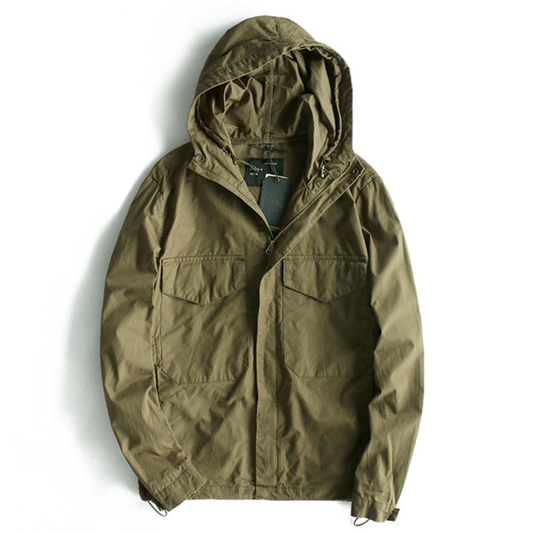 Multiple Pockets Charge Hooded Jacket-Slim Fit
