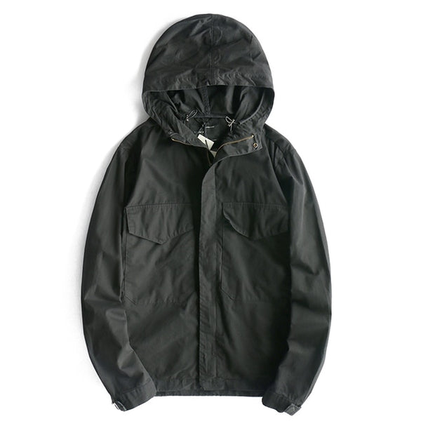 Multiple Pockets Charge Hooded Jacket-Slim Fit