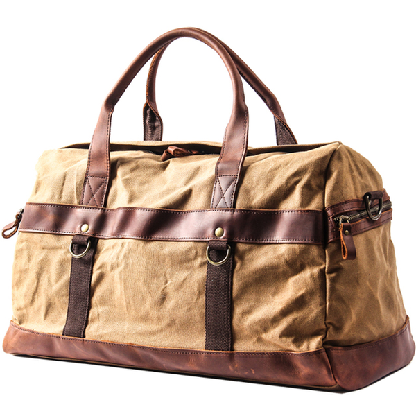 Waxed Canvas Large Tote, Oversized Weekender Bag