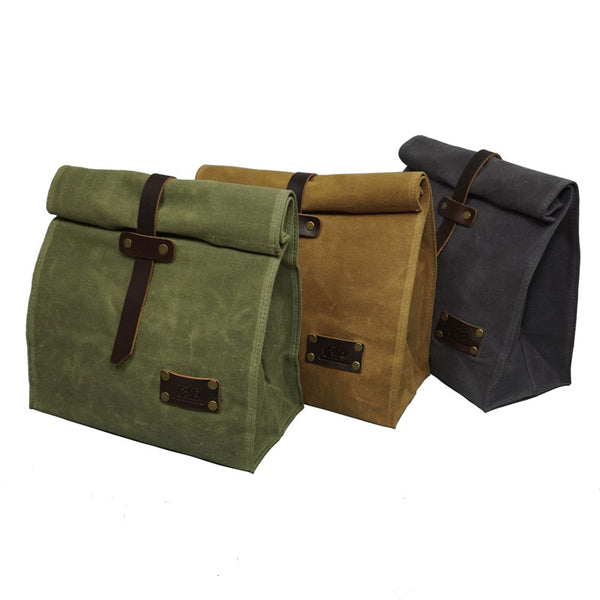 Plastic-Free Waterproof Lunch Box Leather Handbag.