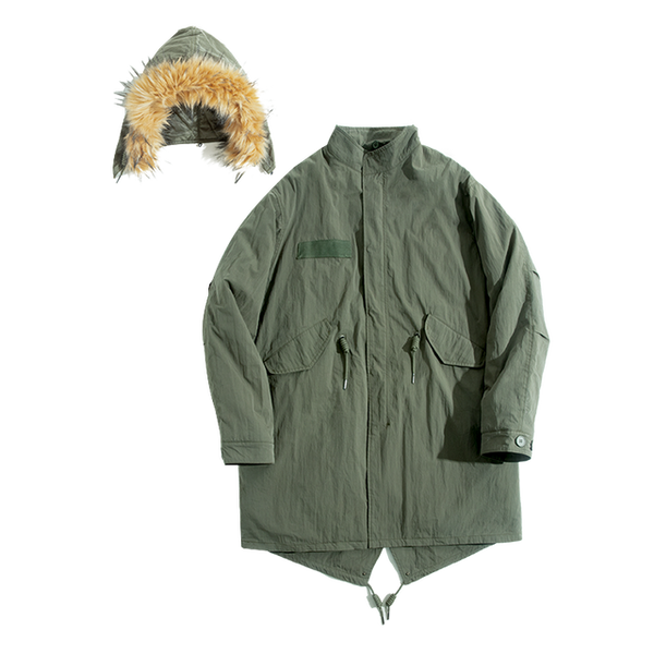 Fishtail Windbreaker Hooded Military Coats